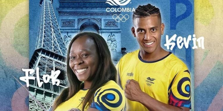 Flor Denis Ruiz de Atletismo y Kevin Quintero de ciclismo de pista son los abanderados de Colombia en París