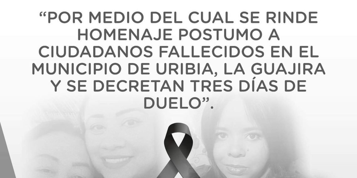Tres días de luto en Uribia por fallecimiento de las cinco personas en accidente