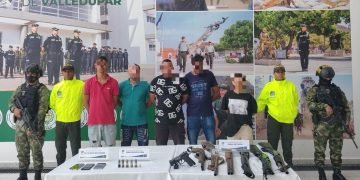 Cinco presuntos miembros del GAO Clan del Golfo fueron capturados con armamento de alto calibre en Valledupar