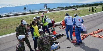 Gobernación del Cesar lideró simulacro de accidente aéreo en Valledupar