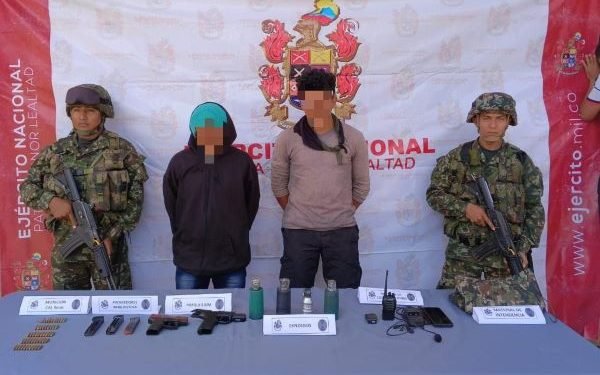 Ejército Nacional capturó a dos presuntos integrantes del ELN en el Cesar