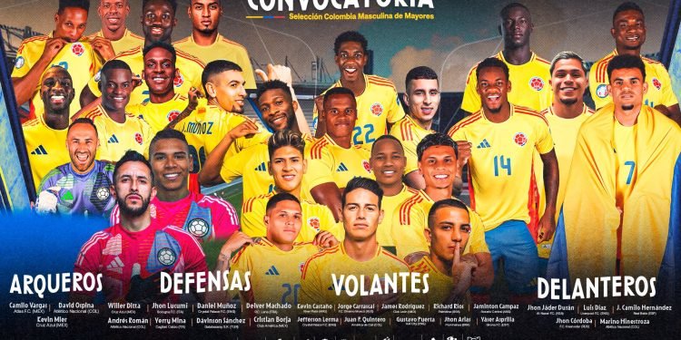 Convocatoria de la Selección Colombia de Mayores: clasificatorias a la Copa Mundial de la FIFA 2026, fechas 15 y 16