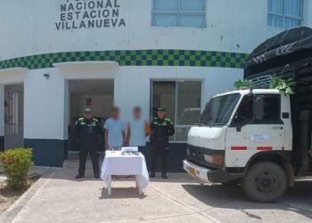 La Policía Nacional capturó en flagrancia a dos personas por el delito de abigeato en el sur de La Guajira
