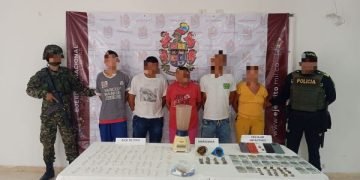 Ejército Nacional y Policía capturan a cinco personas por tráfico de estupefacientes en Cesar