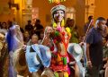 Vestido artesanal de la señorita La Guajira, es un homenaje al palabrero wayuu