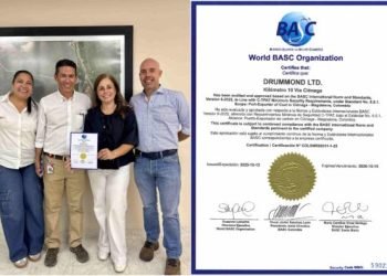 Drummond Ltd. reafirma su compromiso con la seguridad en sus operaciones portuarias con la recertificación BASC