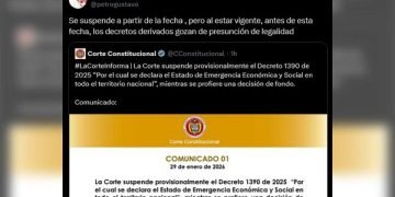 “Ahora vendrán las consecuencias”: presidente Petro frente a decisión de la Corte Constitucional de suspender Emergencia Económica