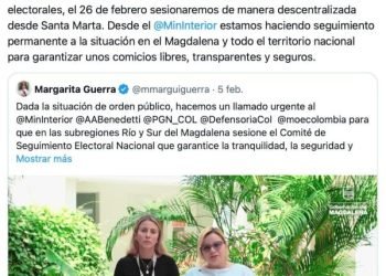 Ministro del Interior confirma Consejo Electoral descentralizado en Santa Marta, tras petición de la Gobernadora Margarita Guerra