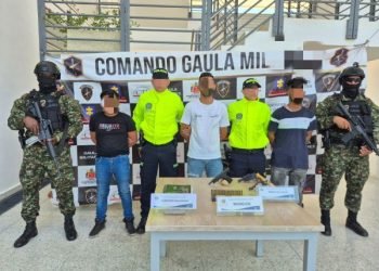 Ejército Nacional capturó a tres presuntos integrantes del grupo armado Cartel del Clan del Golfo en Cesar